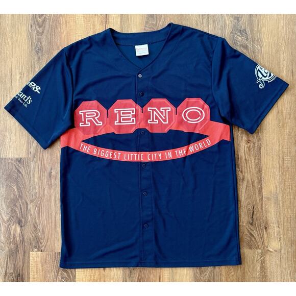 Promotional Adventures Other - RENO ACES MiLB Jersey Men’s/Women’s Size XL‎ Navy Blue Biggest Little City EUC